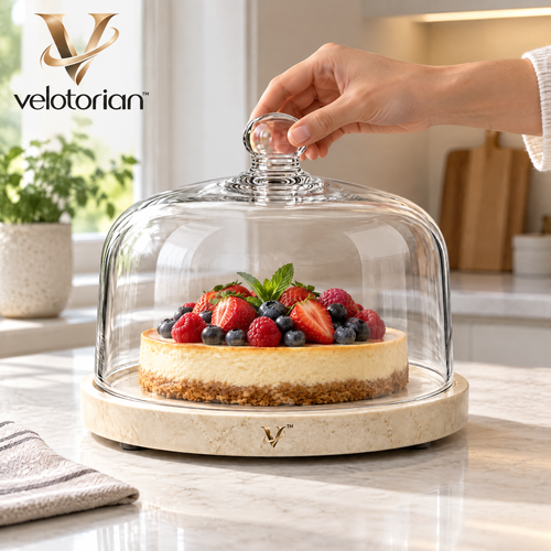 velotorian™ Aurevane Glass Cake Display Dome — view 2