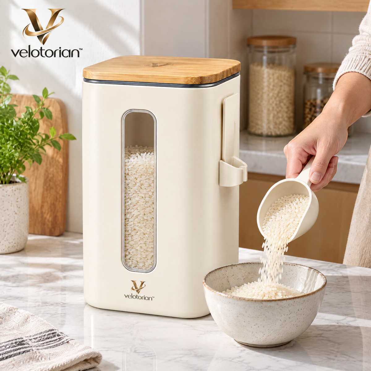 velotorian™ Vellaris Airtight Flour Canister — view 1