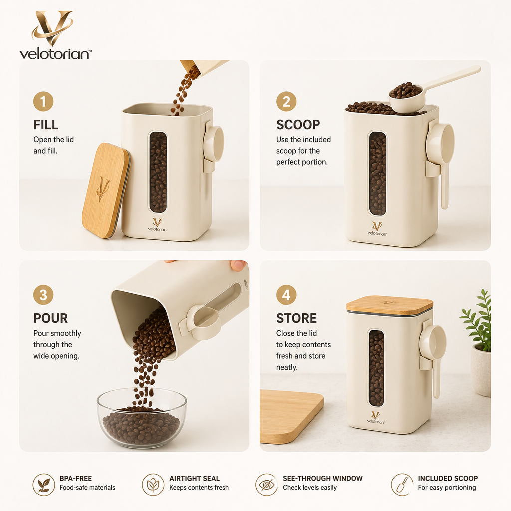 velotorian™ Vellaris Airtight Flour Canister — view 8