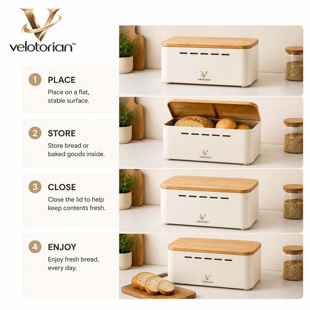 velotorian™ Ravelle Reusable Bread Storage Box — view 3