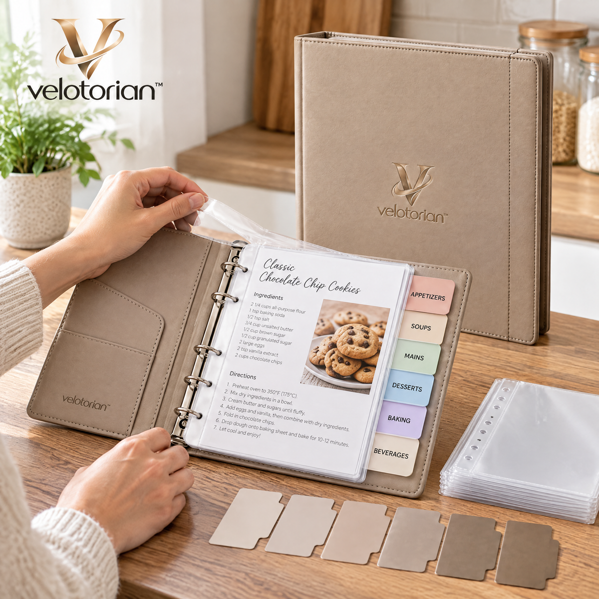velotorian™ Orlisse Magnetic Recipe Binder — view 1