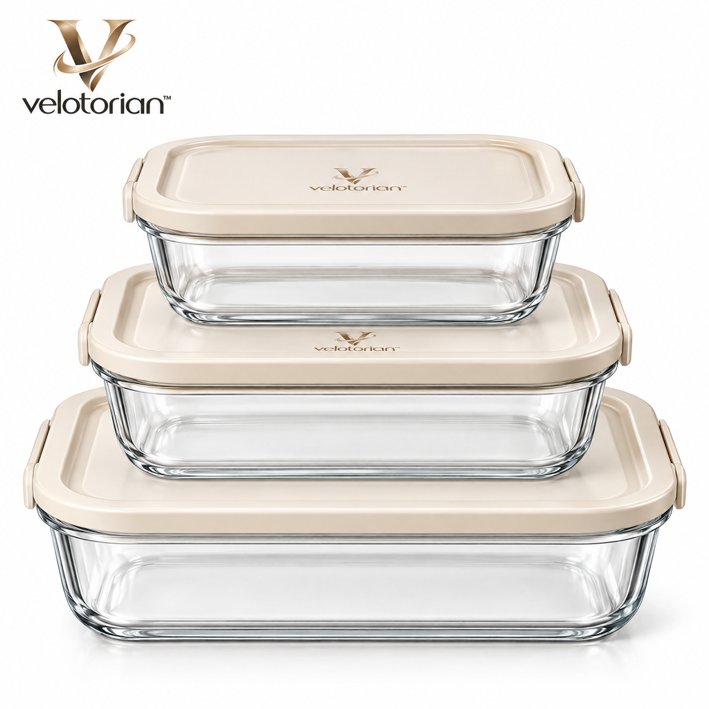 velotorian™ Norevia Temperature-Safe Baking Container Set — white background