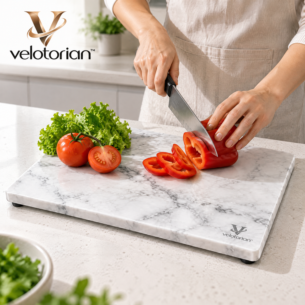 velotorian™ Solvane Marble Pastry Board — view 2