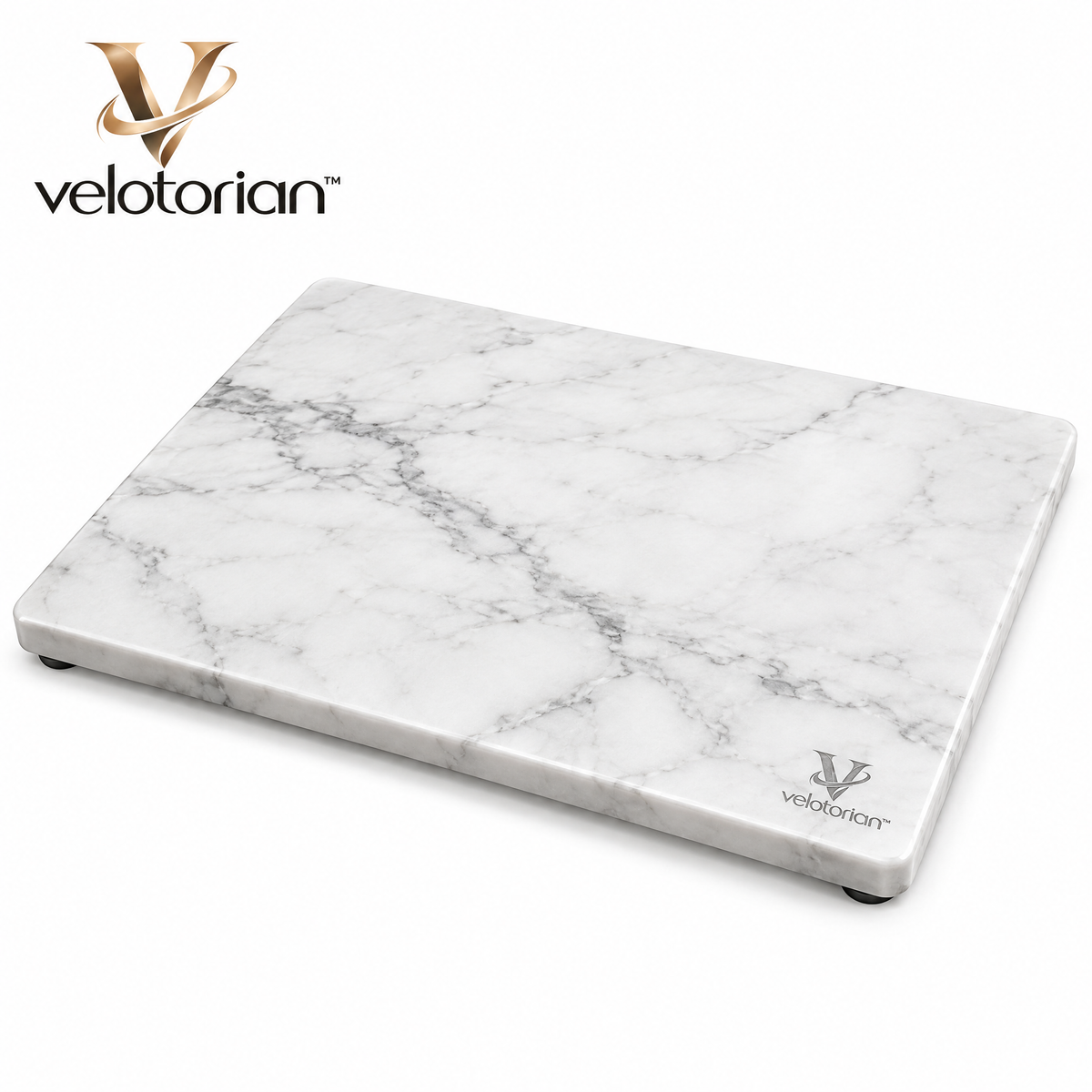 velotorian™ Solvane Marble Pastry Board — white background