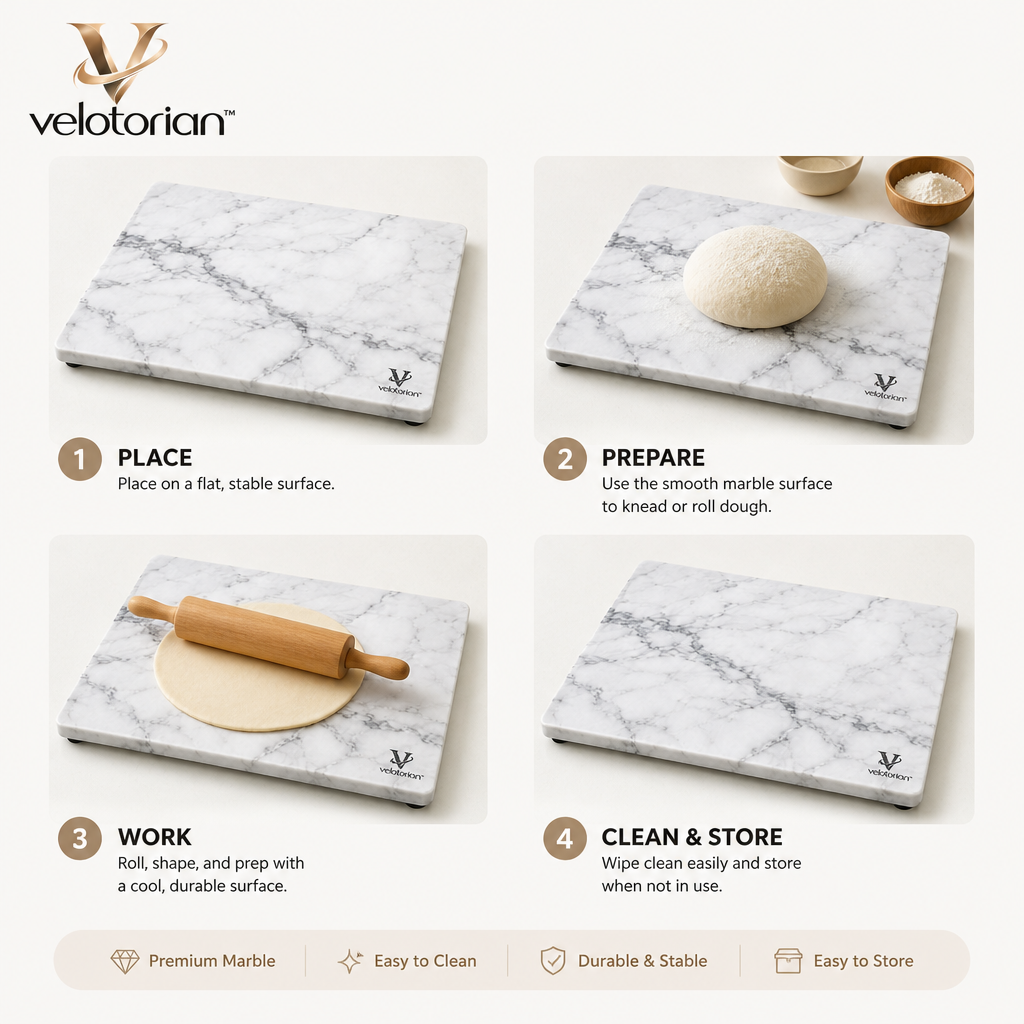 velotorian™ Solvane Marble Pastry Board — view 7