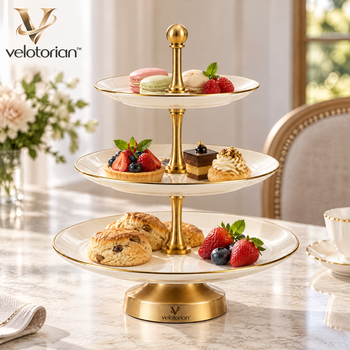 velotorian™ Montreve Layered Dessert Platter — view 1