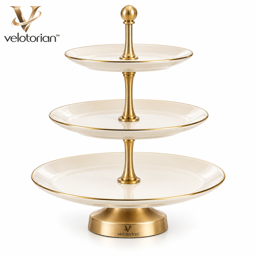 velotorian™ Montreve Layered Dessert Platter — white background
