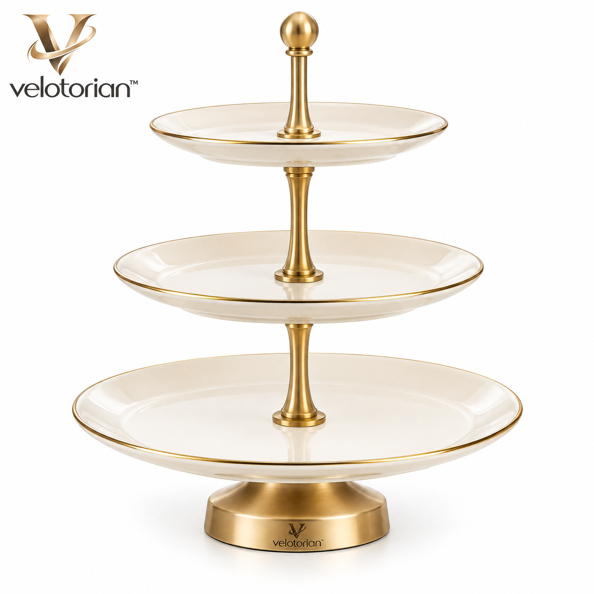 velotorian™ Montreve Layered Dessert Platter — white background