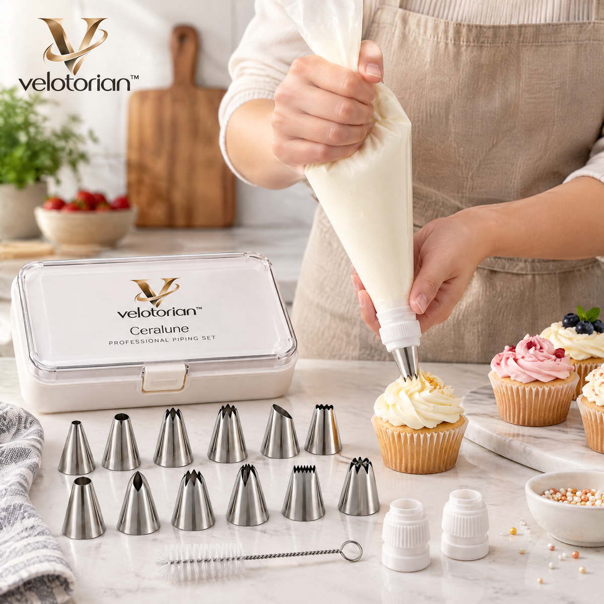 velotorian™ Ceralune Professional Piping Set — view 2