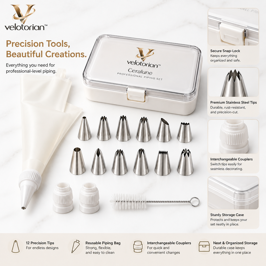 velotorian™ Ceralune Professional Piping Set — view 3