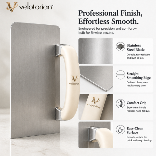 velotorian™ Arclune Stainless Cake Smoother — view 1