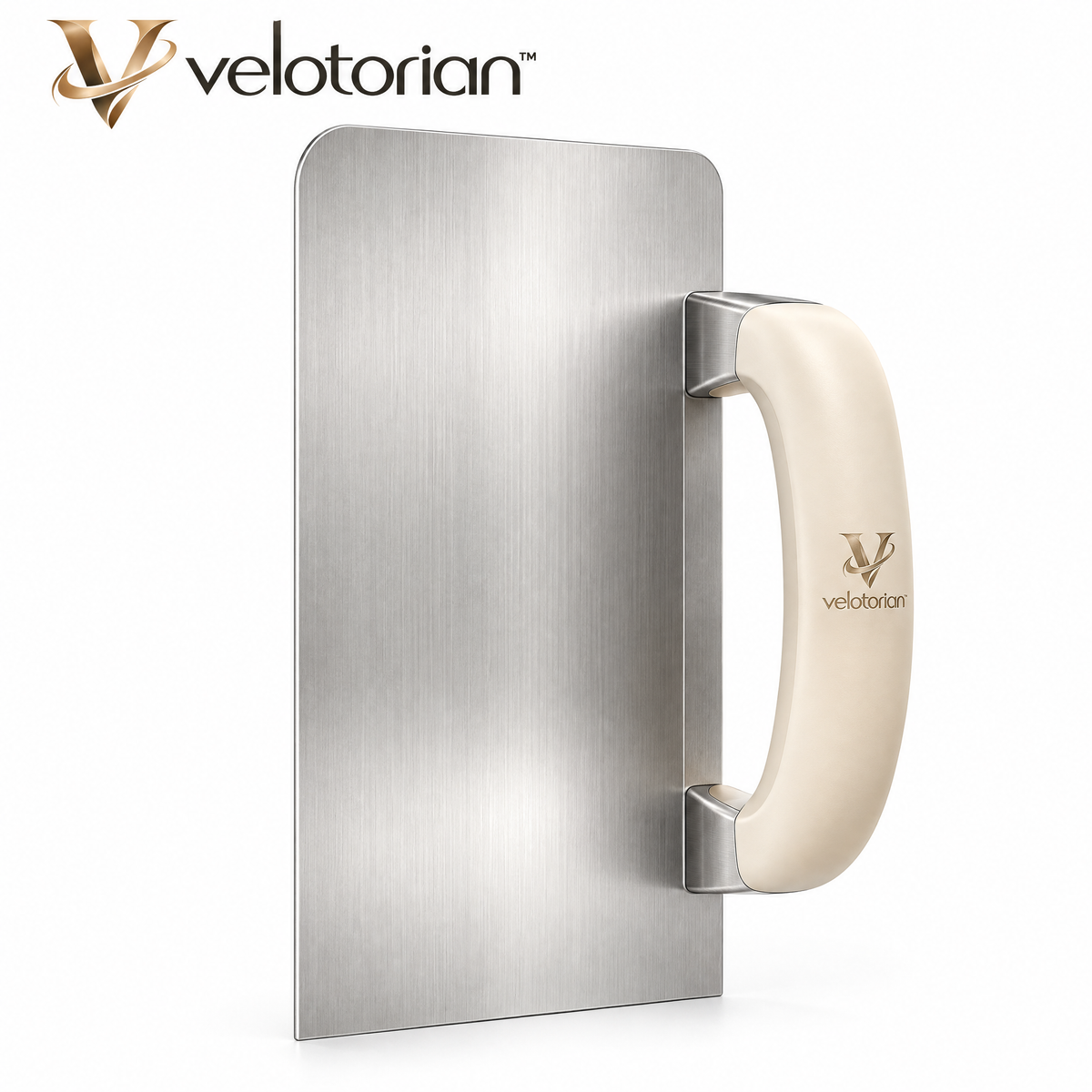 velotorian™ Arclune Stainless Cake Smoother — white background